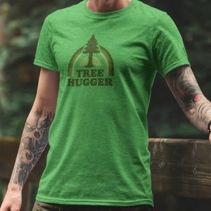 8 Billion Trees Green Tree Hugger Graphic Tee